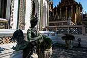 Bangkok Grand Palace, Wat Phra Keow (temple of the Emerald Buddha). Yod Nok Tantima or Tantima bird, guarding the Viharn Yod.